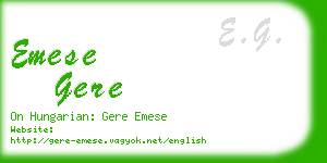 emese gere business card